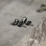 925 Silver Pentagon Shape Stud Earrings