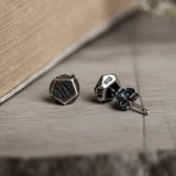 925 Silver Pentagon Shape Stud Earrings