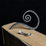 925 Silver Octopus Foot Cuff Stud Earring Punk Gothic Street Jewelry