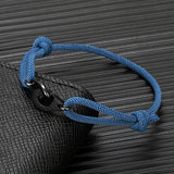 Stainless Steel Handcuff Bracelet On Cord For Women Men