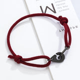 Stainless Steel Handcuff Bracelet On Cord For Women Men