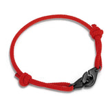 Stainless Steel Handcuff Bracelet On Cord For Women Men