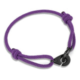 Stainless Steel Handcuff Bracelet On Cord For Women Men