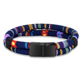 Stainless Steel Surfer Waterproof Rope Bracelet Double-Layer Beach Jewelry