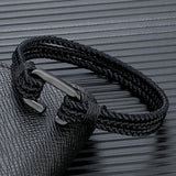 Multilayer Waterproof Rope Bracelet Stainless Steel Clasp Easy Sport Hook