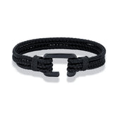 Multilayer Waterproof Rope Bracelet Stainless Steel Clasp Easy Sport Hook