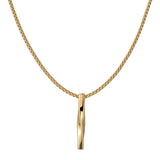 Men's Stainless Steel Spiral Cylinder Necklace Pendant