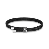 Retro Stainless Steel Surfer Waterproof Rope Bracelet