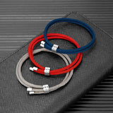 Retro Stainless Steel Surfer Waterproof Rope Bracelet
