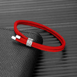 Retro Stainless Steel Surfer Waterproof Rope Bracelet