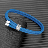 Retro Stainless Steel Surfer Waterproof Rope Bracelet