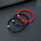 Double Opening Nautical Surfer Rope Bracelet Stainless Steel Clasp