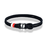 Double Opening Nautical Surfer Rope Bracelet Stainless Steel Clasp