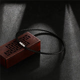 Brown Leather Choker Stainless Steel Clasp
