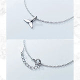 925 Silver Ocean Fish Whale Tail Bracelet Women Wedding Jewelry