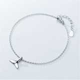 925 Silver Ocean Fish Whale Tail Bracelet Women Wedding Jewelry