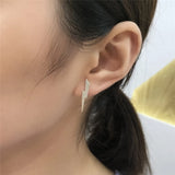 Gothic 925 Silver Lightning Stud Earrings Women Punk Accessory