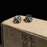 925 Sterling Silver Vintage Satan Sheep Head Earrings