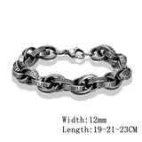 Gothic Style Men Stainless Steel Biker Chain Bracelet