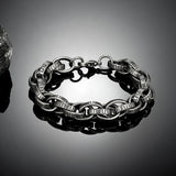 Gothic Style Men Stainless Steel Biker Chain Bracelet