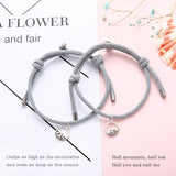 925 Sterling Silver Magnetic Clasp Couple Attraction Rope Set