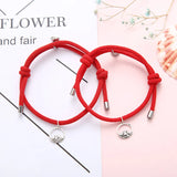 925 Sterling Silver Magnetic Clasp Couple Attraction Rope Set