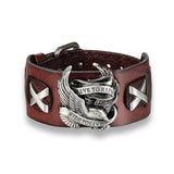 Male Bird Skull Retro Leather Bracelet