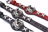 Male Bird Skull Retro Leather Bracelet