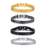 Stainless Steel Double Link Chain Bracelet for Men