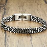 Stainless Steel Double Link Chain Bracelet for Men