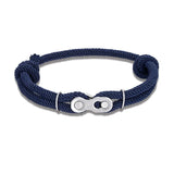 Locomotive Men Punk Bicycle Chain Bracelet Adjustable Nautical Rope Bracelet