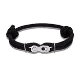 Locomotive Men Punk Bicycle Chain Bracelet Adjustable Nautical Rope Bracelet