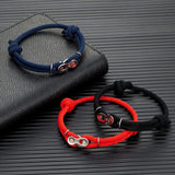 Locomotive Men Punk Bicycle Chain Bracelet Adjustable Nautical Rope Bracelet