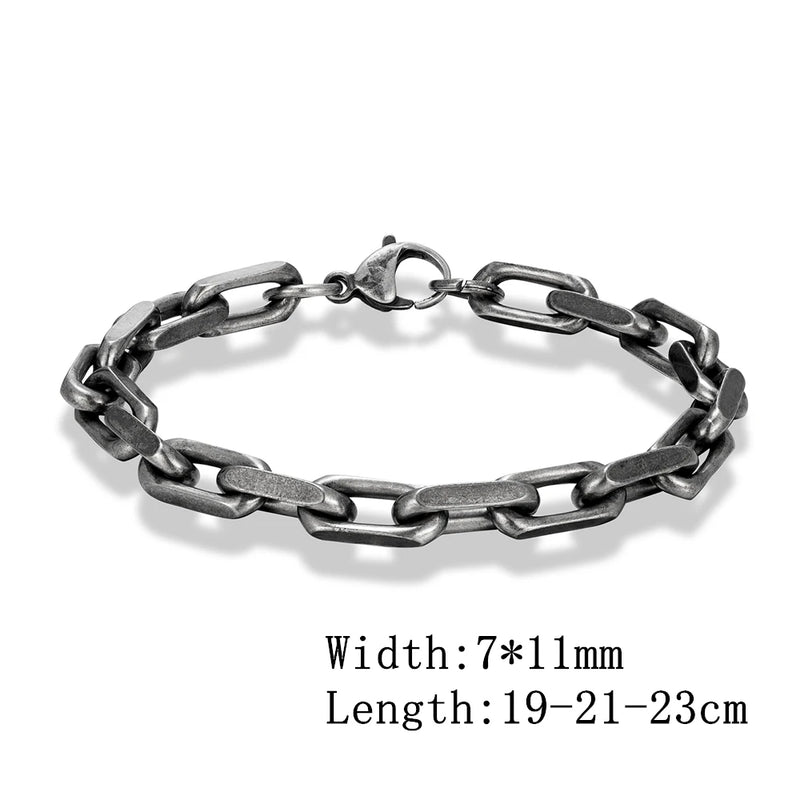 Punk Rock Bicycle Chain Bracelet Stainless Steel Biker