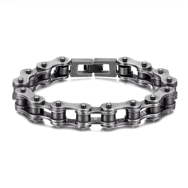 Punk Rock Bicycle Chain Bracelet Stainless Steel Bike Chain Accessory
