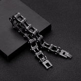 Punk Rock Bicycle Chain Bracelet Stainless Steel Bike Chain Accessory