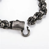 Punk Rock Skull Biker Chain Bracelet Stainless Steel Wristband