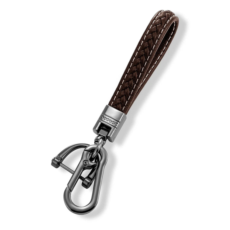 Leather Men Keychain Clasp Creative DIY Keyring Holder Car Key Chain Jewelry