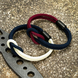 Double-layer Knotted Rope Bracelet Stainless Steel Magnet Buckle