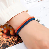 Colorblock Double Strand Rope Bracelet Stainless Steel Clasp