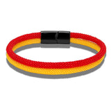 Colorblock Double Strand Rope Bracelet Stainless Steel Clasp