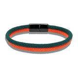 Colorblock Double Strand Rope Bracelet Stainless Steel Clasp