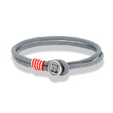 925 Silver Retro Button Bracelet Men Women Nautical Rope Couple Jewelry