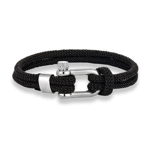 Nautical Rope Bracelet Double Strand Shackle Buckle Survival Jewelry