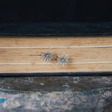 925 Silver Spider Web Stud Earrings Gothic Style