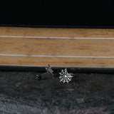 925 Silver Spider Web Stud Earrings Gothic Style