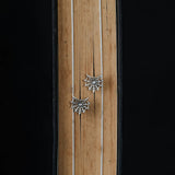 925 Silver Spider Web Stud Earrings Gothic Style
