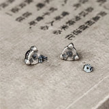 925 Silver Dragon Claw Garnet Stud Earrings Vintage Jewelry