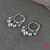 925 Sterling Silver Tassel Hoop Earrings for Women