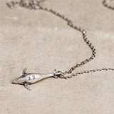 925 Sterling Silver 52HZ Whale Pendant Necklace Ocean Style